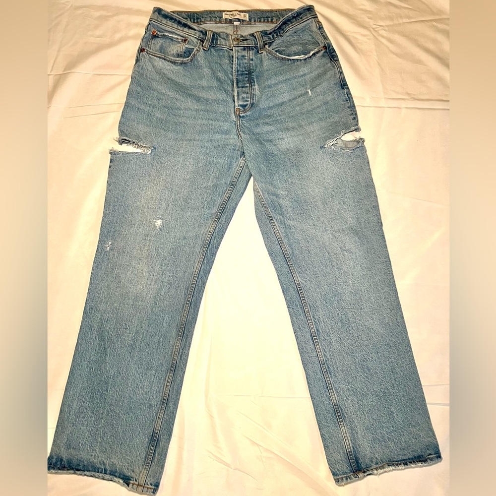 Abercrombie & Fitch Light Blue Baggy Denim 10R